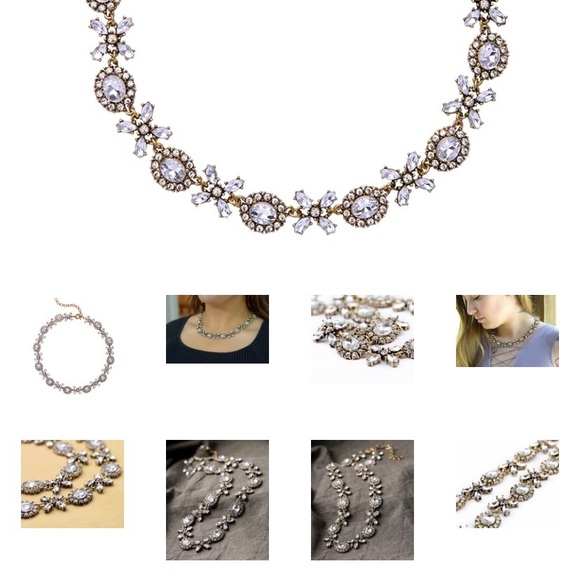 Beautiful Crystal Floral Statement Necklace - Picture 9 of 9